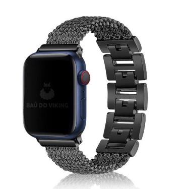 Imagem de Pulseira Aço Elos Fios Compatível com Apple Watch - Baú do Viking, Pre