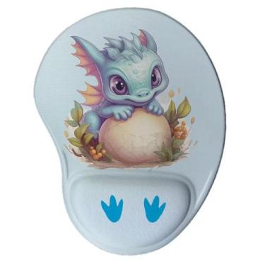 Imagem de Mouse Pad Ergonômico fofo Bebê Dragão Kawaii - Geek Vip, Azul