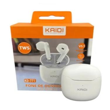 Imagem de Fone Bluetooth (Sem Fio) Kaidi TWS Smart Touch V5.1 Kd-771, Branco