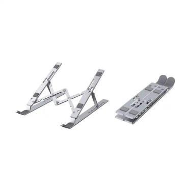 Imagem de Suporte de mesa em alumínio para notebook e tablet dobrável e portátil