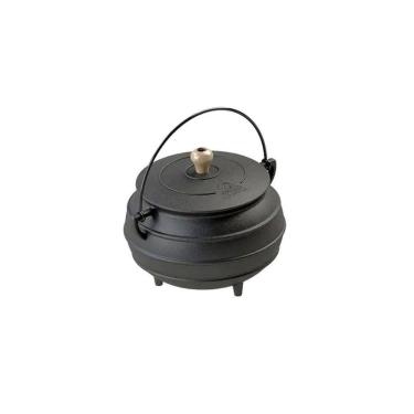 Imagem de Panela Caldeirão Tripé Tradição Ferro Fundido Com Tampa 5,5l