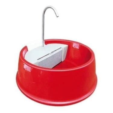 Imagem de Fonte Bebedouro Gatos Cães Automático Joy Furacão Pet Bivolt - VERMELH