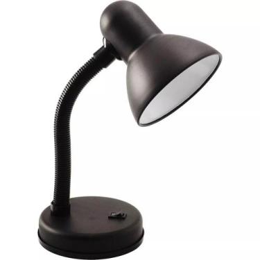 Imagem de Luminaria Mesa Preto Base Bivolt E27 aa1 Estudar - LHS, Bivolt
