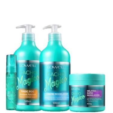 Imagem de Lowell Cacho Magico Shampoo 500g Creme Modelador 500g Gelatina 450g e 