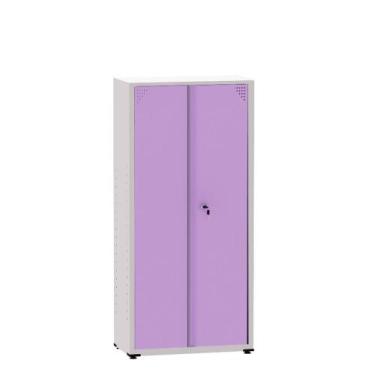 Imagem de Armário de Aço Montável Econômico Ap408sl Pandin 1,63 m Cinza e Lilás