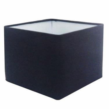 Imagem de Cúpula em tecido quadrada abajur luminária cp-4077 30/50x50cm preto - 
