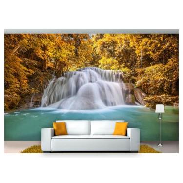 Imagem de Papel De Parede Cachoeira Natureza Outono 3D Nch143 - Você Decora