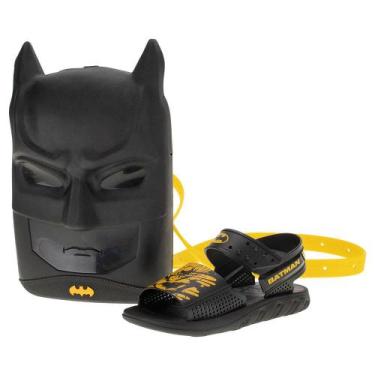 Imagem de Kit papete infantil batman e batmochila grendene kids 23118, Preto, Am
