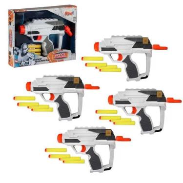 Imagem de Kit 4 Lança Dardos Space Guardian com 4 Dardos cada ZoopToy - Zoop Toy