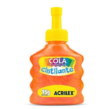 Imagem de Cola Especial para Artesanato Cintilante 95g Laranja Acrilex