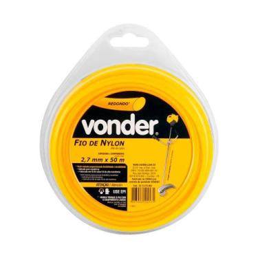 Imagem de Fio Nylon Cortador de Grama 2,7mm Redondo Rolo 50 Metros - Vonder