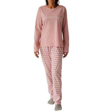 Imagem de Pijama Longo Algodão Laibel 15.802284, Rosa, Claro, M