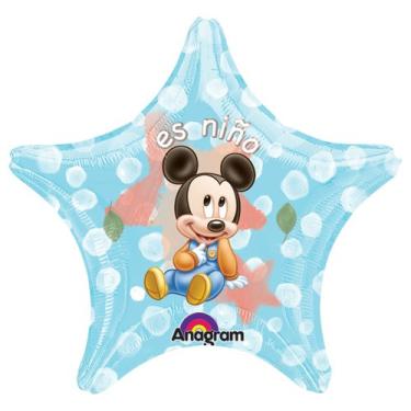 Imagem de Anagram Balão de alumínio Mickey Es Nino Star, 55,88 cm, multicolorido