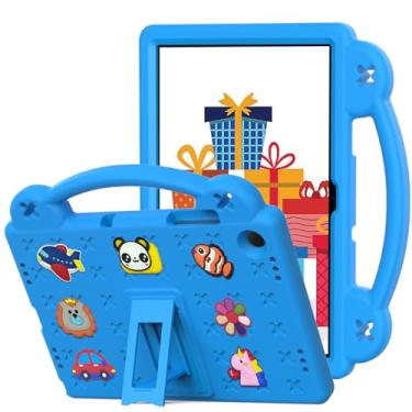 Imagem de Tading Capa infantil para Galaxy Tab A9 Plus, capa protetora de espuma vinílica acetinada DIY para tablet Samsung Galaxy Tab A9+/A9 Plus (SM-X210/X216/X218) 10,9 polegadas 2023 - azul
