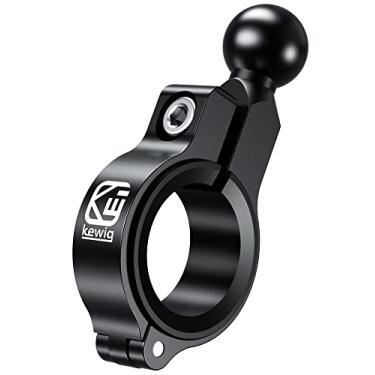 Imagem de BRCOVAN Base de suporte de liga de alumínio com esfera de TPU de 0,67" (17 mm) para guidão e trilhos redondos de diâmetro 0,5" 0,87" 1" 1,26", compatível com suporte de GPS Garmin e suporte de telefone de motocicleta soquete de esfera de 17 mm