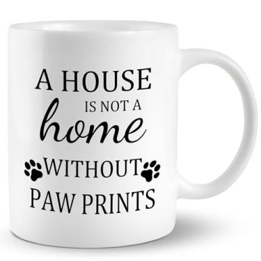 Imagem de JRTW Caneca de cachorro, caneca de café para cães, canecas de cachorro para amantes de cães, caneca de mãe de cachorro, presentes para donos de cães, presentes para amantes de cães, uma casa não é uma
