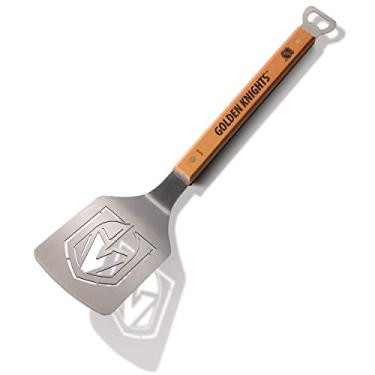 Imagem de YouTheFan Espátula para grelhar em aço inoxidável Sportula Série Clássica dos Cavaleiros Dourados da NHL Vegas, 46 cm x 10 cm
