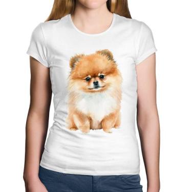 Imagem de Baby Look Algodão Cachorro Spitz Alemão Lulu da pomerânia - Foca na Mo