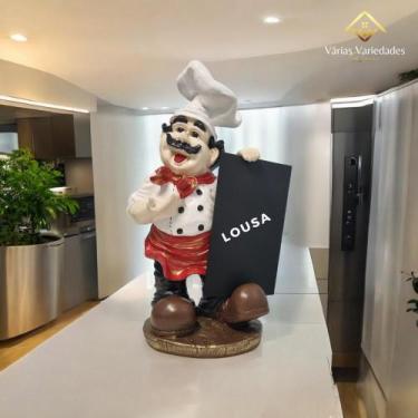 Imagem de Decoração Restaurante Cozinha Cozinheiro 50 Cm C/ Lousa " Cardápio Do 