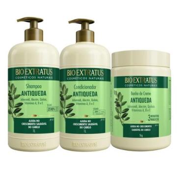 Imagem de Kit Bio Extratus Jaborandi Sh 1L + Cond 1L + Banho de Creme 1kg