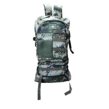 Imagem de Mochila Cargueira Camping Expansível 50L Camuflada Trilha - Genérico
