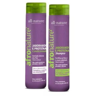 Imagem de Kit Manutenção Shampoo E Condicionador Jaborandi Afro Nature - All Nat