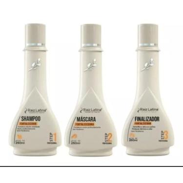 Imagem de Kit Fortalecedor Raiz latina (shampoo,  máscara e liveain), 1kg