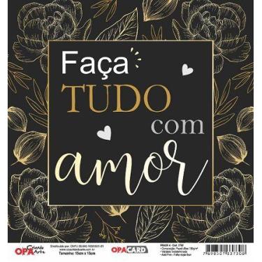 Imagem de Papel Scrapbook OPACARD Frase 4 15x15 2782 OPA