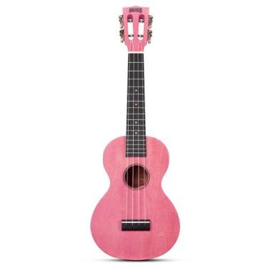 Imagem de Ukulele Concert Série Island - Rosa Coral Pink - com capa - MAHALO