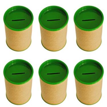 Imagem de 100 un. Cofre De Papelão Colorido - Cofrinho 10x6 - M&CA PLASTICOS, Ve