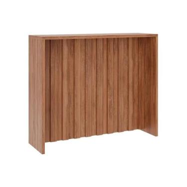 Imagem de Balcão Ilha Cozinha Gourmet Bancada Bella 2613 120cm Nogal - Carraro