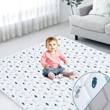 Imagem de Tapete de brincar de espuma para bebês SPRINGSPIRIT Premium 50x50cm antiderrapante