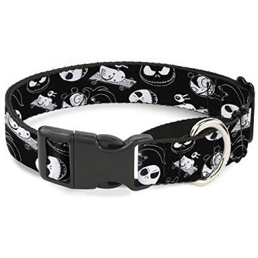 Imagem de Buckle-Down Coleira de cachorro martingale Nightmare Before Christmas Jack assustador Teddy Killer Duck 40 a 58 cm 3,8 cm de largura