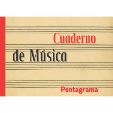 Imagem de Cuaderno de Música: Cuaderno para Notación Musical | Libreta de Pentagramas para Escribir Composiciones Musicales | 6 Pentagramas por Página | 70 ... (21,59x15,24 cm) en Formato Apaisado