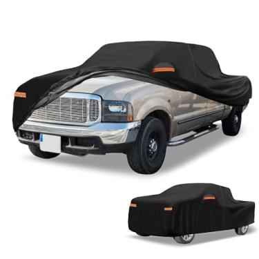 Imagem de Partuto 1 peça capa universal para carro à prova d'água para todos os climas, automotiva, externa, anti-UV, proteção contra chuva e sol, cobertura externa completa, filme de alumínio, algodão preto,