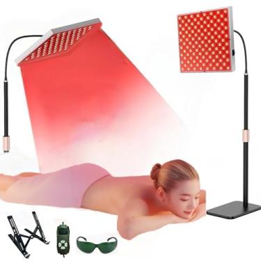 Imagem de 225 Lâmpada de painel de terapia de luz vermelha LED,660nm e 850nm Dispositivo de terapia de luz vermelha infravermelha próxima para corpo inteiro,rosto,pescoço,costas,ombro,cintura,alívio da dor