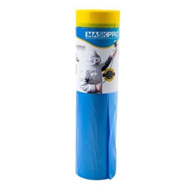 Imagem de Filme Plástico com Fita Crepe para Mascaramento 2,4mts X 20mts Azul Ma