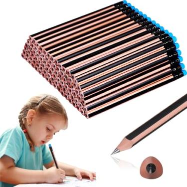 Imagem de Seajan 96 Lápis Jumbo Triangular com Borracha, 17 cm, Preto, para Crianças e Adultos, Escolas, Oficinas, Presentes