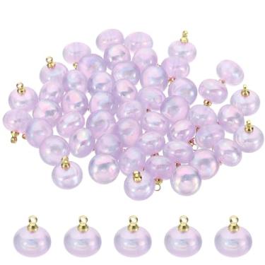 Imagem de PATIKIL Pingente de contas, 50 peças, pulseira de pérolas falsas, pingente de contas gordinhas a granel para fazer joias, brincos, colar, 10mm, Metal Acrilonitrila butadieno estireno, Pérola