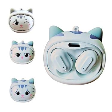 Imagem de Fone de Ouvido Bluetooth 5.3, Design Anime Kawaii, 4-5h Autonomia, Carregamento Tipo C, Case 200mAh (Gatinho)