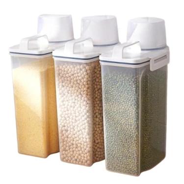 Imagem de Pote Hermético 2L Com Medidor Organizador De Alimentos Mantimentos Arroz(3 UNIDADES)