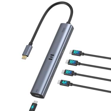 Imagem de Hub USB C para USB 4 portas, Selore&S-Global 10Gbps Hub USB C com 4 portas USB A 3.2, adaptadores USB tipo C para USB multiportas para MacBook Pro/Air, iPad Pro, iMac, Dell, Surface Pro, Chromebook, Dell e mais