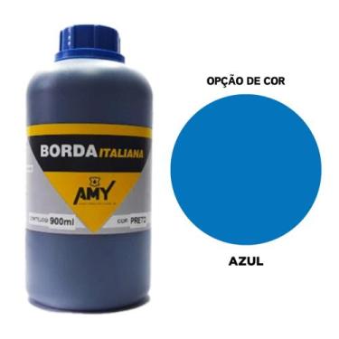 Imagem de Tinta Para Borda Italiana de Couro Amy 500ml, Azul