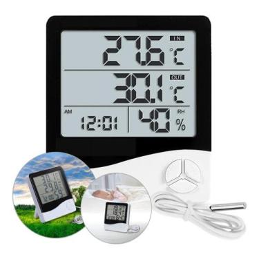 Imagem de Termômetro Higrômetro Digital Medidor De Temperatura Termo - Exbom