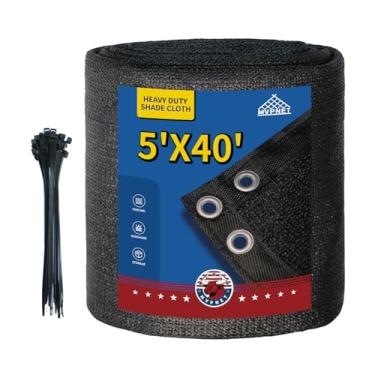 Imagem de 90% pano de sombra de jardim, lona de malha resistente com ilhós, tela de cerca de privacidade de jardim, dossel para pátio, persianas externas para quintal, preto