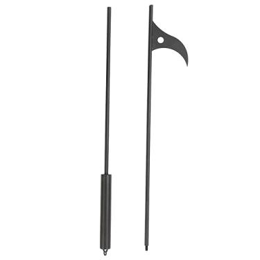 Imagem de Grcfumo Pôquer de fogueira extra longo de 40 polegadas, pôquer de fogo externo de aço sólido, ferramentas de pôquer de lareira removível para lareira, fogão a lenha e uso interno