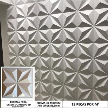 Imagem de Fôrma Para Gesso 3d Cristais Mini 29x29cm ABS 1,5mm Molde para gesso/c