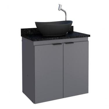 Imagem de Armário De Banheiro Suspenso Com Lavatorio Cascais Cinza