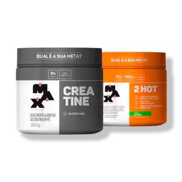 Imagem de Kit Creatina 300g Pura + 2Hot 200g Sabor Limão - Max Titanium