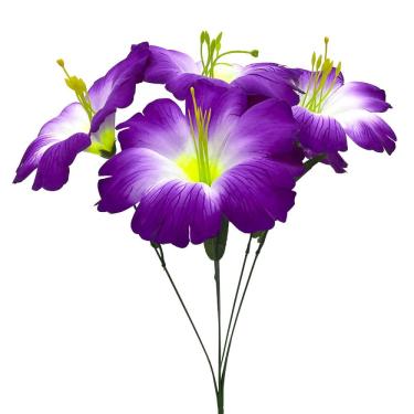 Imagem de Buquê Papoula X5 Lavanda Flores Artificiais Decorativa